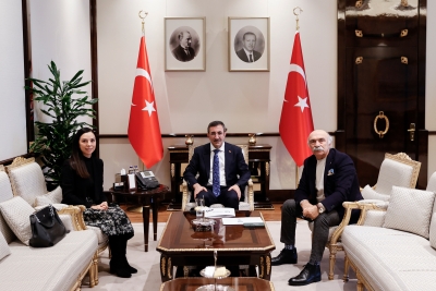 Cumhurbaşkanı yardımcısı sayın Cevdet Yılmaz derneğimizi makamında kabul etti.